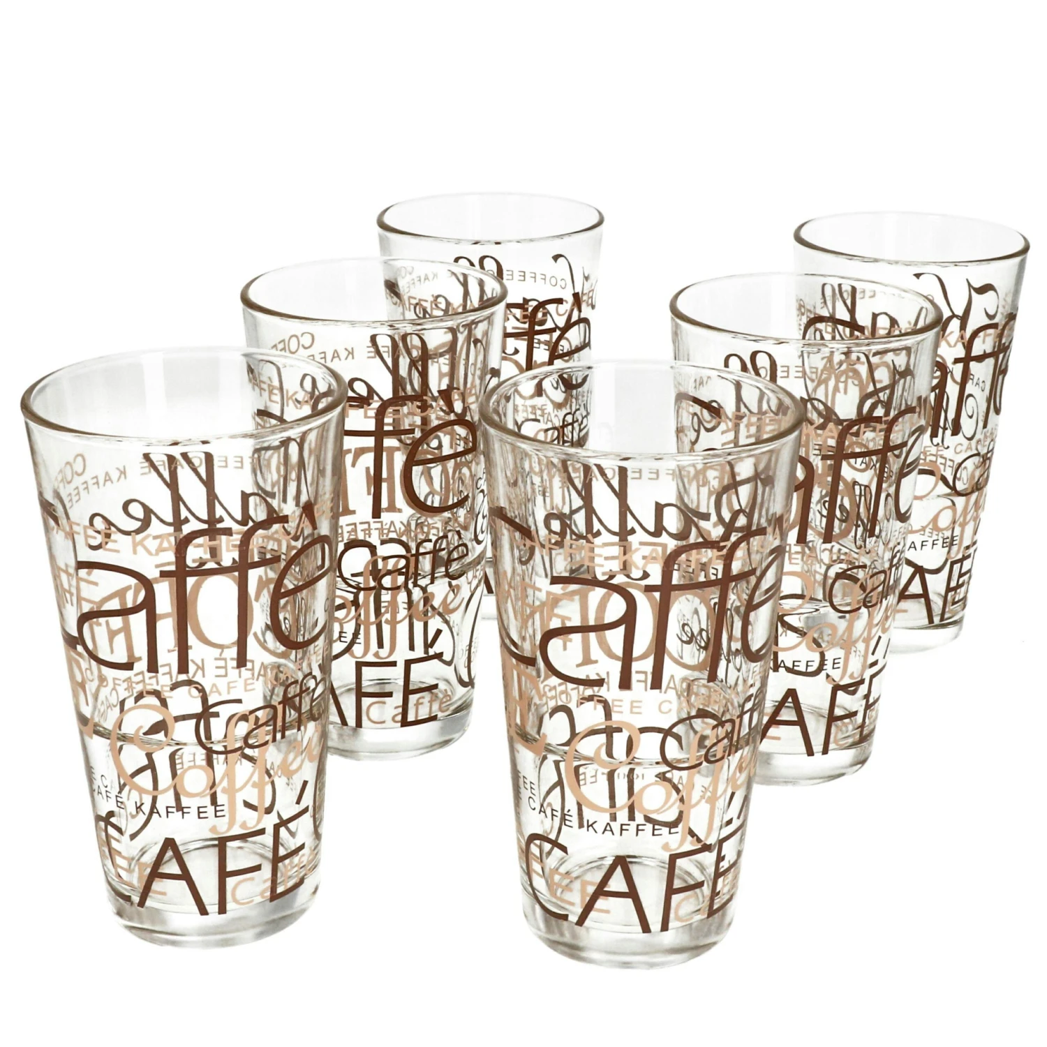 2er Set Latte Macchiato Glas 39cl Stapelbar Coffee Dekor â Bild 5