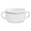 6 X Seltmann Obere Zur Suppentasse 0,35 L, Form: Vitalis, Dekor: 34281 Grün-grau
