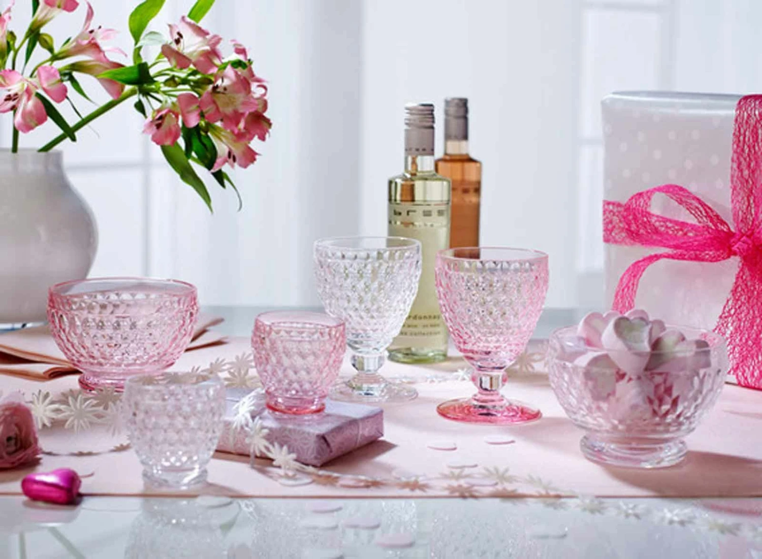Villeroy & Boch Boston Coloured Weißwein- & Sektgläser Set 12er Set Rosa – Bild 6