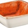 6x Dipschalen Snackteller Schälchen Orange Creme Geschirr Porzellan Quadratisch Bonna Aura Terracotta Moove 8x8,5cm , 9cl