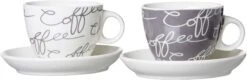 Ritzenhoff & Breker Porzellan Cappucinotasse Cornello Grau 180 Ml