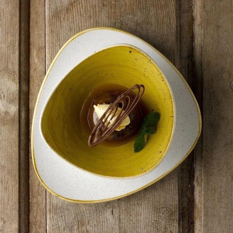 Stonecast Dreieckiger Teller Barley White ø22,9cm Weiß (12 Stück) Von CHEFGASTRO - Image 6