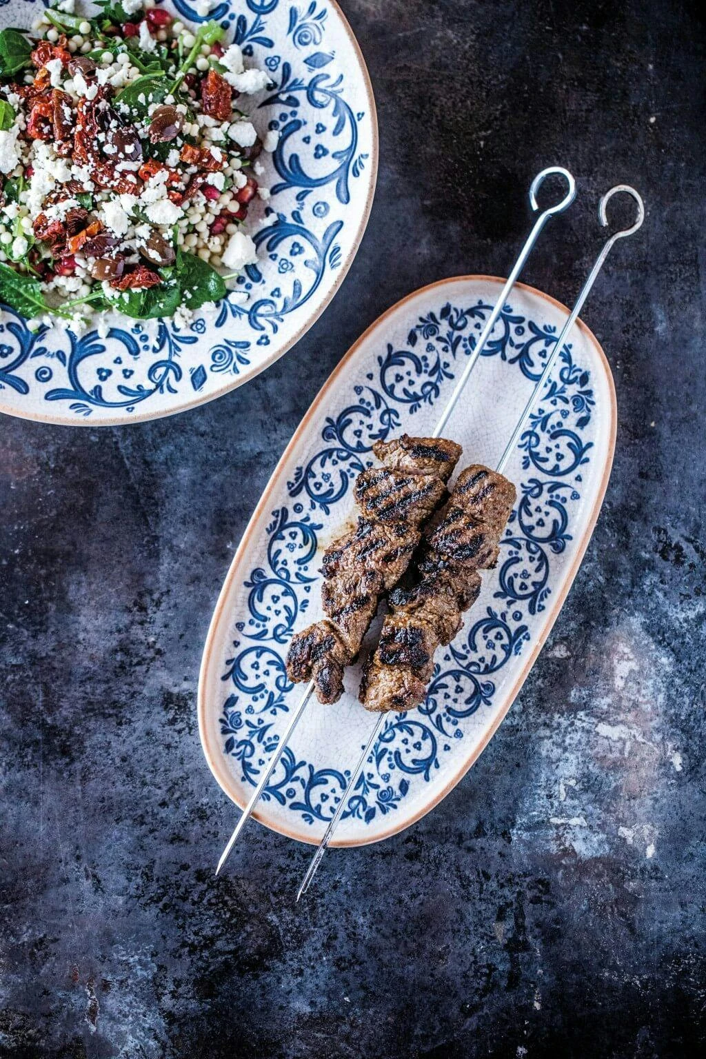 6x Pastateller Geschirr Tief 28cm 160cl Weiß Blau Braun Rund Porzellan Bonna Viento Hygge Mediterran - Image 6