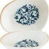 6x Dipschalen Snackteller Schälchen Weiß Blau Braun Geschirr Porzellan Oval Bonna Viento Vago 10cm 5cl Mediterran