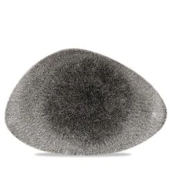 Studio Prints Raku Collection Dreieckiger Servierteller Quartz Black 26,5x20,5cm Schwarz (12 StĂĽck) Von CHEFGASTRO