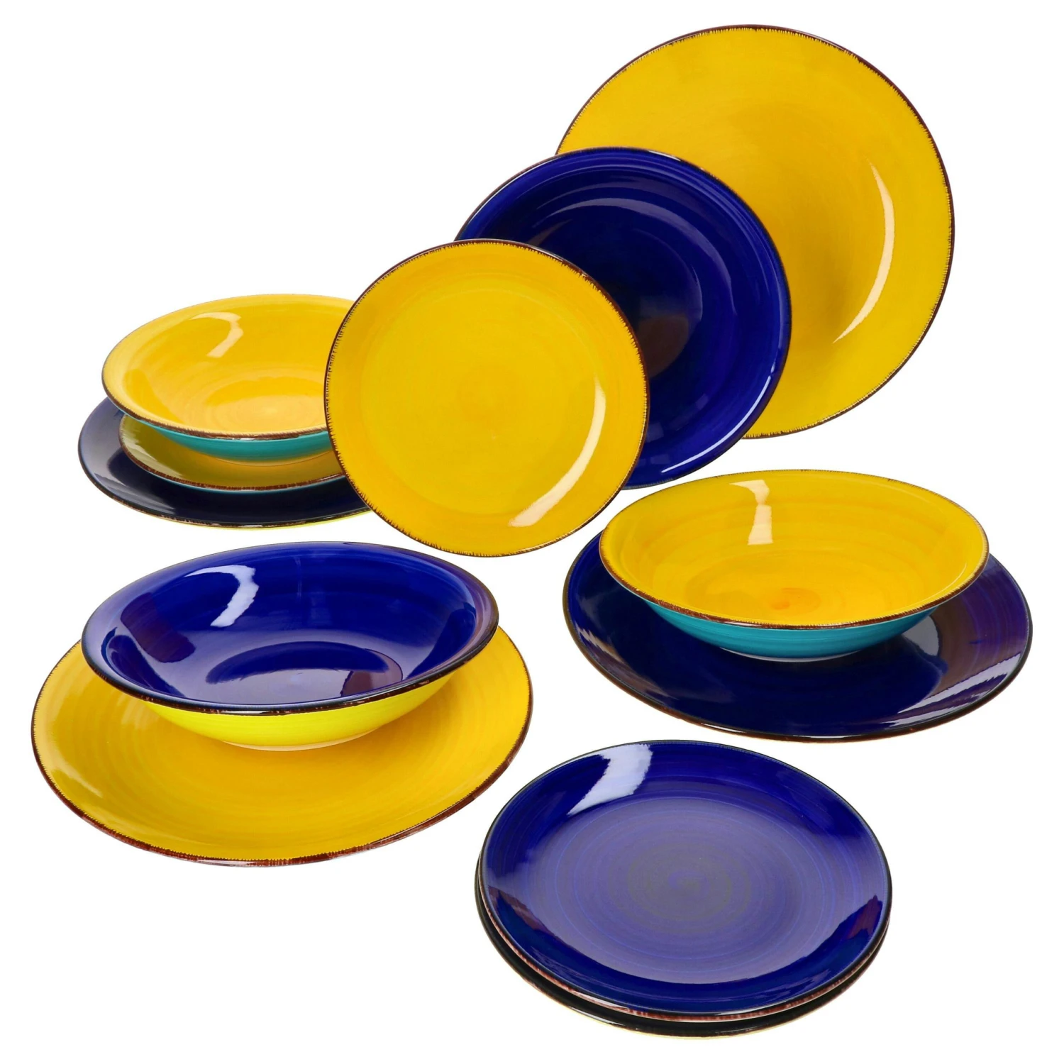 12tlg. Tafel-Service Uni Duo Malaga Für 6 Personen - Image 3