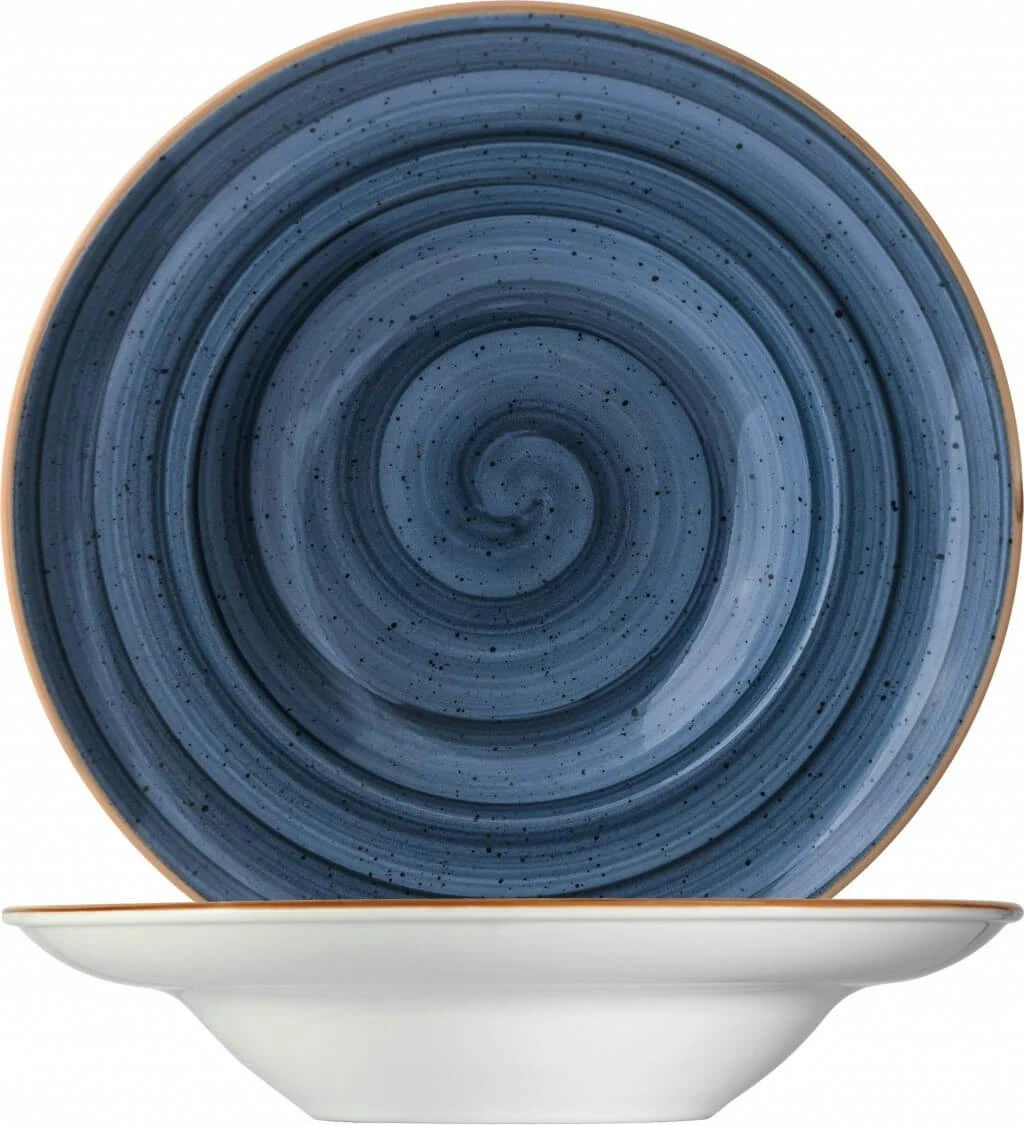 6x Pastateller Geschirr Tief 27cm 45cl Grün Creme Rund Porzellan Bonna Aura Therapy Gourmet Kantenschutz - Image 5