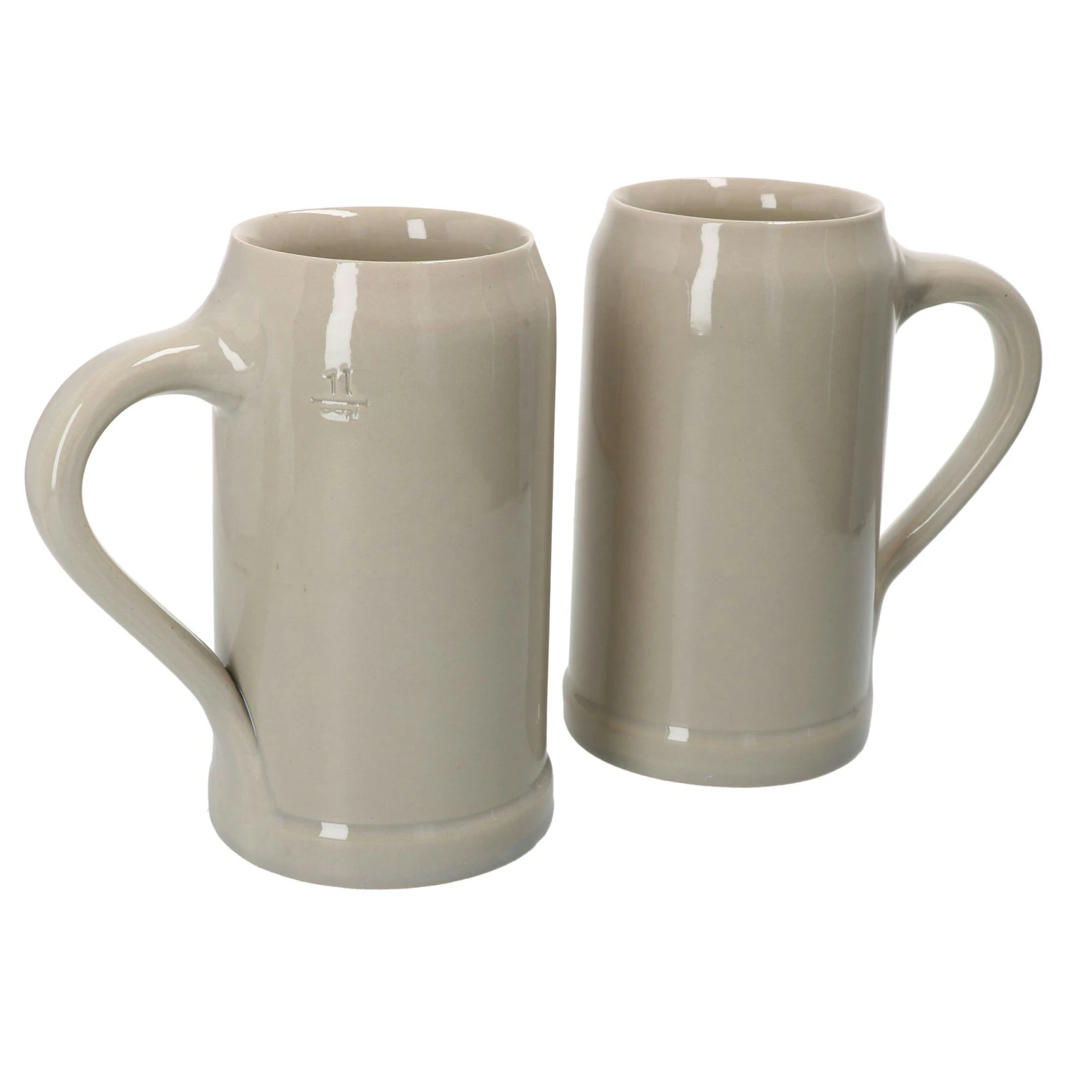 2er Set KannenbÀcker Krug Mit Henkel 1 Liter Geeicht Keramik