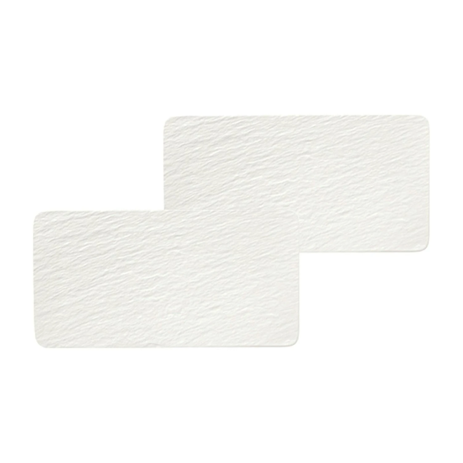 Villeroy & Boch Manufacture Rock Servierplatten Set 2-teilig Weiß – Bild 3