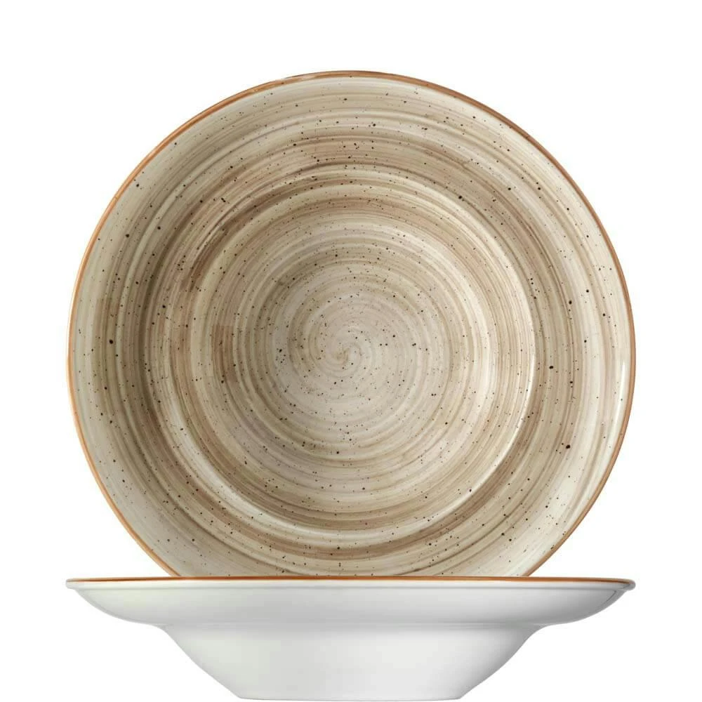 6x Pastateller Geschirr Tief 20cm 50cl Weiß Creme Braun Rund Porzellan Bonna Grain Gourmet Kantenschutz Vintage Retro - Image 7