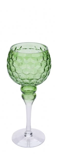 NEU Glaskelch, Grün, 13 X 13 X 30 Cm, Handgefertigt, *Germany*